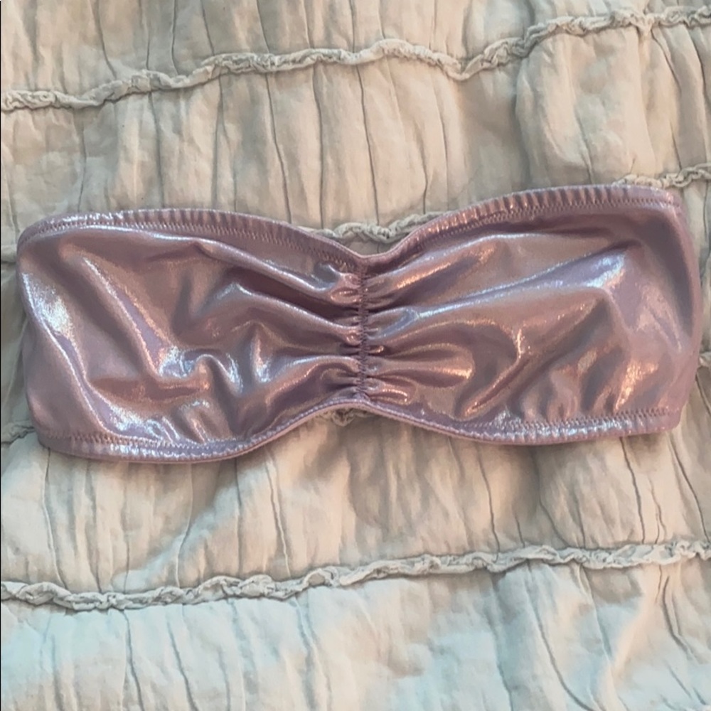 Purple iridescent rave babe bandeau top